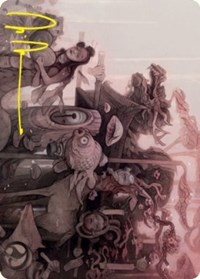 March of Burgeoning Life Art Card (Gold-Stamped Signature), Art Series: Kamigawa: Neon Dynasty