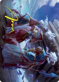 Guardians of Oboro Art Card (Gold-Stamped Signature), Art Series: Kamigawa: Neon Dynasty