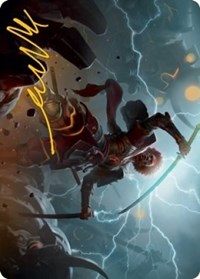 Raiyuu, Storm's Edge Art Card (Gold-Stamped Signature), Art Series: Kamigawa: Neon Dynasty