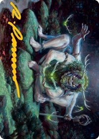 Myojin of Towering Might Art Card (Gold-Stamped Signature), Art Series: Kamigawa: Neon Dynasty