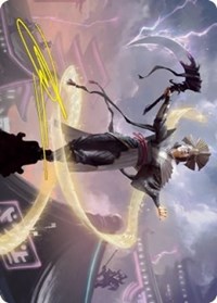 Naomi, Pillar of Order Art Card (Gold-Stamped Signature), Art Series: Kamigawa: Neon Dynasty