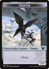 Thopter // Spirit (002) Double-Sided Token, Commander: Kamigawa: Neon Dynasty