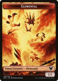 Elemental // Spirit (009) Double-Sided Token, Commander: Kamigawa: Neon Dynasty