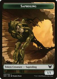 Saproling // Spirit (002) Double-Sided Token, Commander: Kamigawa: Neon Dynasty