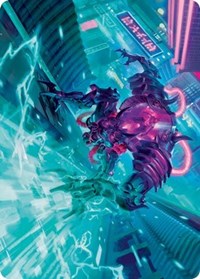 Surgehacker Mech Art Card, Art Series: Kamigawa: Neon Dynasty