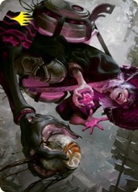 Undercity Scrounger Art Card (Gold-Stamped Signature), Art Series: Kamigawa: Neon Dynasty