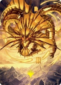 Ao, the Dawn Sky Art Card (46/81) (Gold-Stamped Signature), Art Series: Kamigawa: Neon Dynasty
