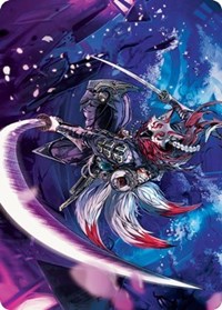 Blade-Blizzard Kitsune Art Card, Art Series: Kamigawa: Neon Dynasty