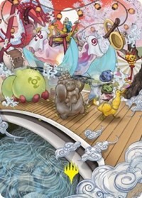 March of Otherworldly Light Art Card (Gold-Stamped Signature), Art Series: Kamigawa: Neon Dynasty