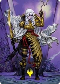 The Wandering Emperor Art Card (49/81) (Gold-Stamped Signature), Art Series: Kamigawa: Neon Dynasty