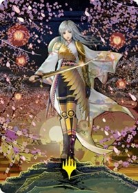 The Wandering Emperor Art Card (50/81) (Gold-Stamped Signature), Art Series: Kamigawa: Neon Dynasty