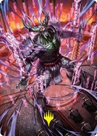 Hidetsugu, Devouring Chaos Art Card (Gold-Stamped Signature), Art Series: Kamigawa: Neon Dynasty