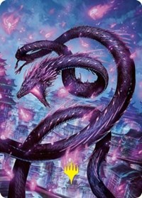 Junji, the Midnight Sky Art Card (58/81) (Gold-Stamped Signature), Art Series: Kamigawa: Neon Dynasty