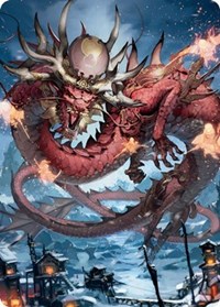 Atsushi, the Blazing Sky Art Card (61/81), Art Series: Kamigawa: Neon Dynasty