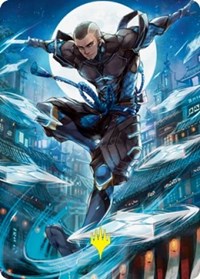 Kaito Shizuki Art Card (70/81) (Gold-Stamped Signature), Art Series: Kamigawa: Neon Dynasty
