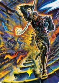 Kaito Shizuki Art Card (71/81) (Gold-Stamped Signature), Art Series: Kamigawa: Neon Dynasty