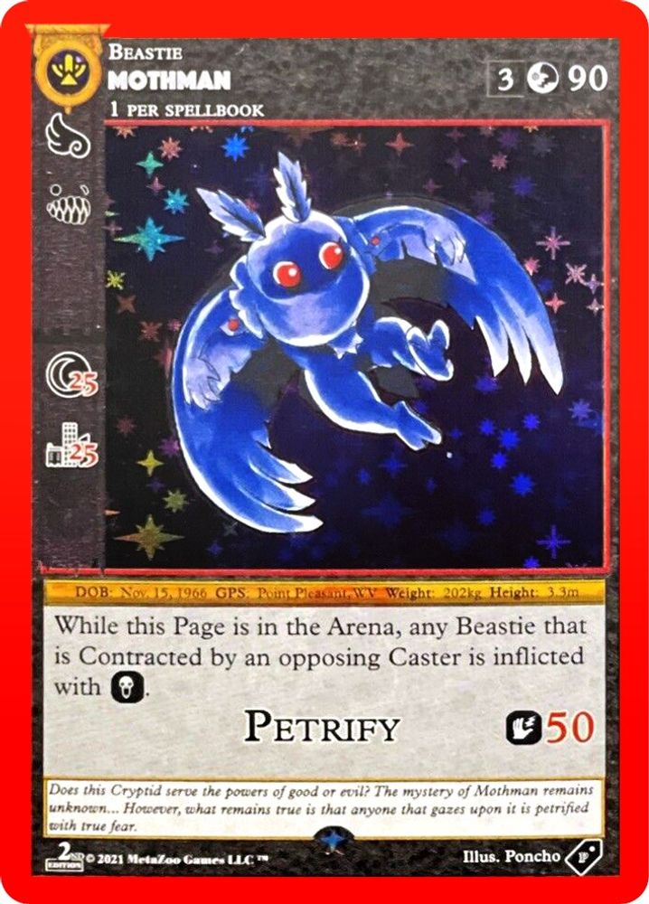Mothman (Cryptid Nation: Second Edition Blister Promo), Holo, front