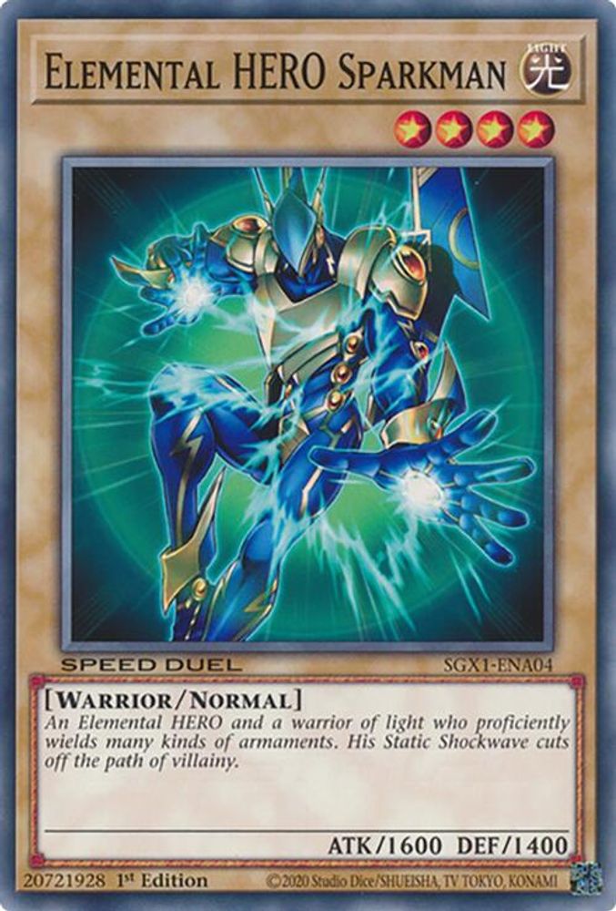 Elemental HERO Sparkman, 1st-edition, front