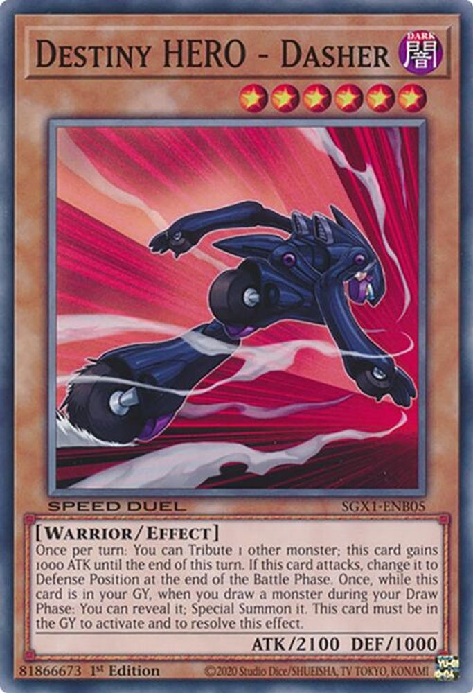 Destiny HERO - Dasher, 1st-edition, front