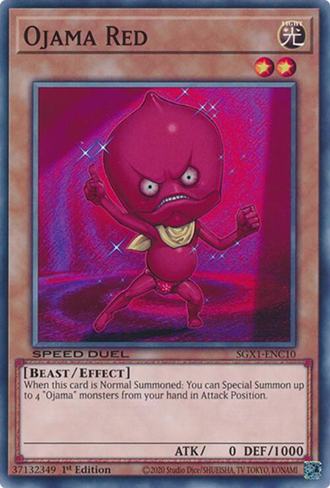 Ojama Red, 1st-edition, front