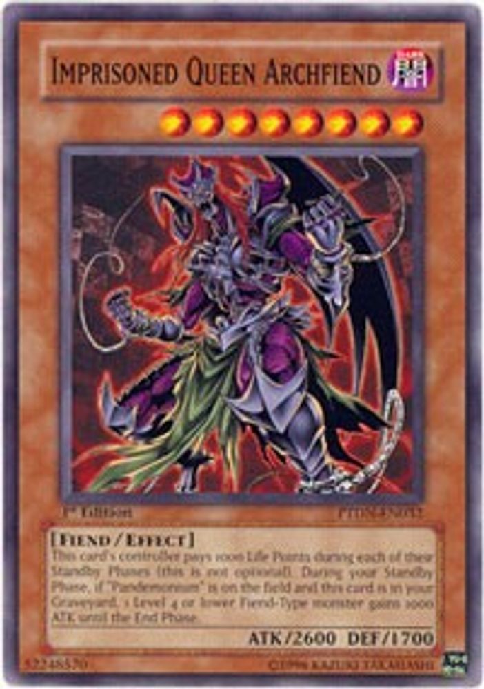 Imprisoned Queen Archfiend, 1st-edition, front