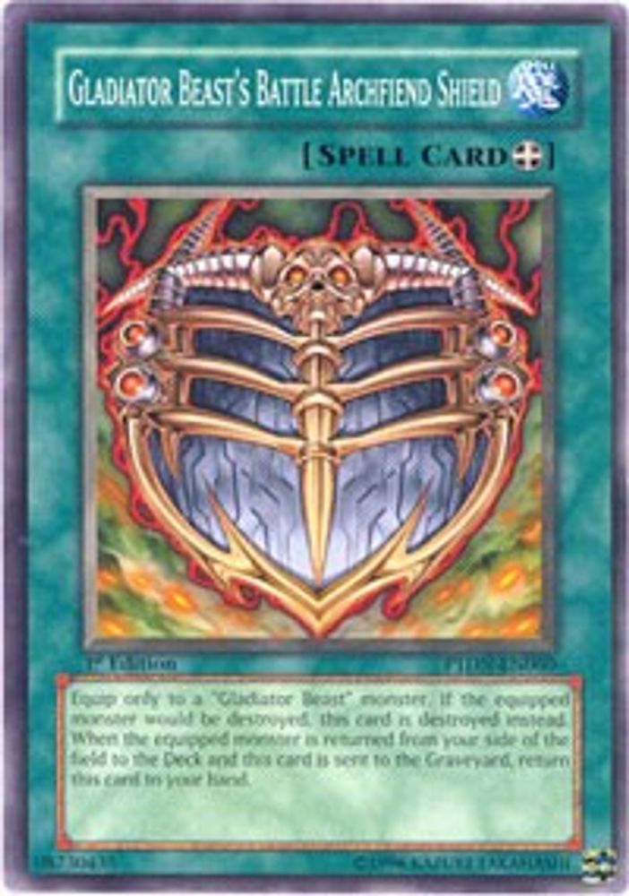 Gladiator Beast's Battle Archfiend Shield, 1st-edition, front