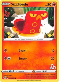 Sizzlipede - 046/264 (#14 Cinderace Stamped)