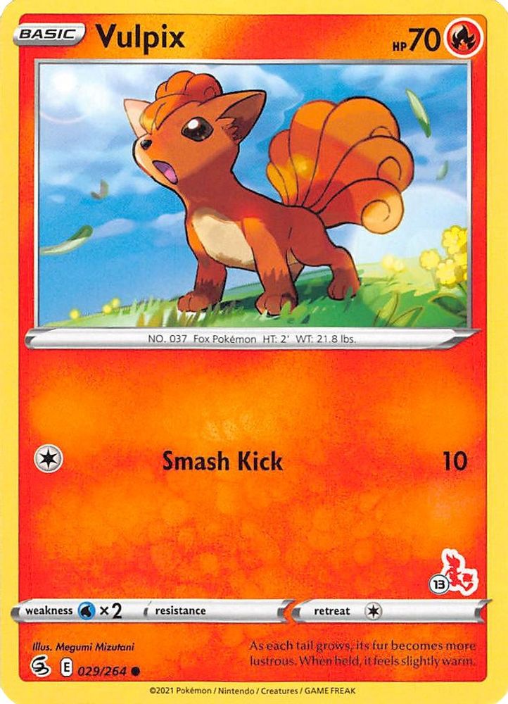 Vulpix - 029/264 (#13 Cinderace Stamped)