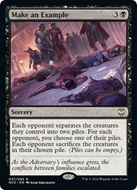 Make an Example, Commander: Streets of New Capenna