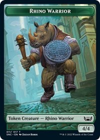 Rhino Warrior Token, Streets of New Capenna