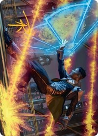 Wingshield Agent Art Card (Gold-Stamped Signature), Art Series: Streets of New Capenna