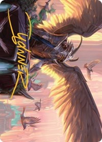 Falco Spara, Pactweaver Art Card (25/81) (Gold-Stamped Signature), Art Series: Streets of New Capenna