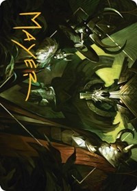 Meeting of the Five Art Card (Gold-Stamped Signature), Art Series: Streets of New Capenna