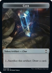Clue // Elemental (005) Double-Sided Token, Commander: Streets of New Capenna
