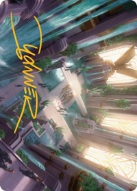 Spara's Headquarters Art Card (Gold-Stamped Signature), Art Series: Streets of New Capenna