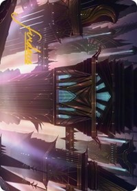 Skybridge Towers Art Card (Gold-Stamped Signature), Art Series: Streets of New Capenna