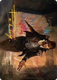 Anhelo, the Painter Art Card (Gold-Stamped Signature), Art Series: Streets of New Capenna