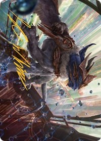 Change of Plans Art Card (Gold-Stamped Signature), Art Series: Streets of New Capenna