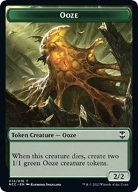 Ooze (026) // Treasure (015) Double-Sided Token, Commander: Streets of New Capenna
