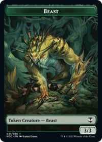 Beast // Saproling Double-Sided Token, Commander: Streets of New Capenna