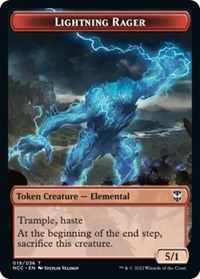 Lightning Rager // Rogue Double-Sided Token, Commander: Streets of New Capenna