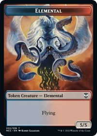 Elemental (032) // Rogue Double-Sided Token, Commander: Streets of New Capenna