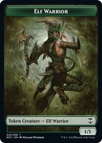 Elf Warrior // Wurm Double-Sided Token, Commander: Streets of New Capenna