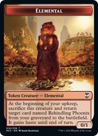 Elemental (018) // Copy Double-Sided Token, Commander: Streets of New Capenna