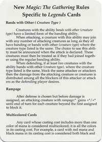 Legends Rules Card, Legends