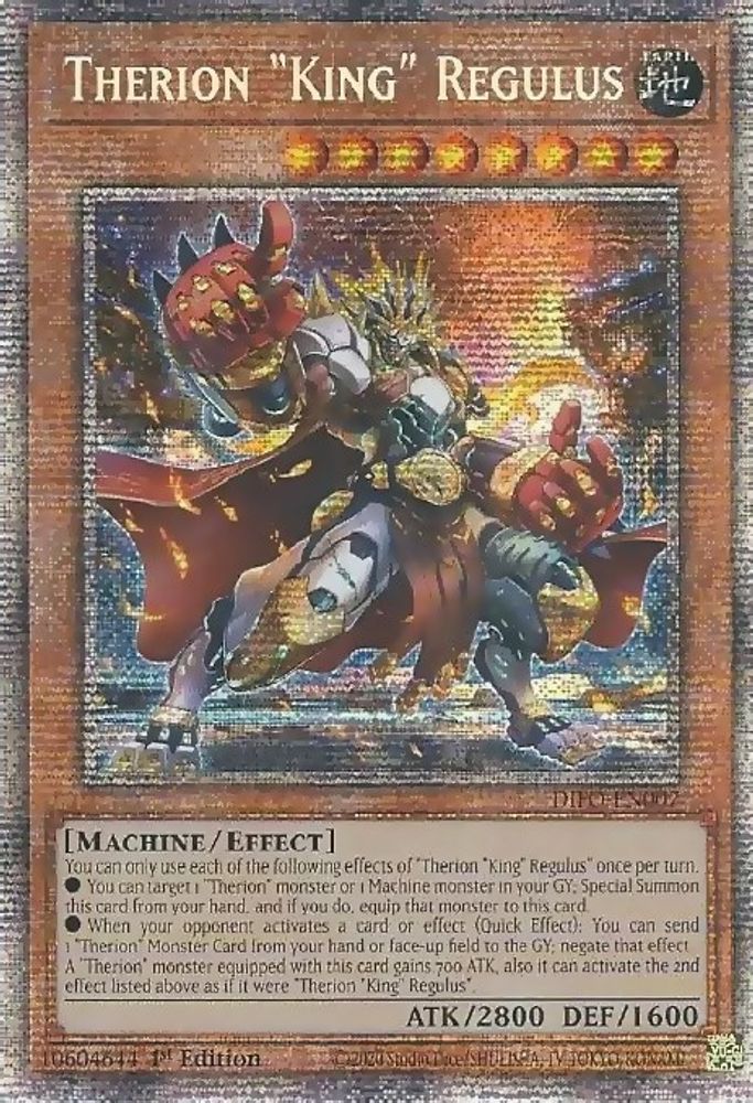 Therion "King" Regulus (Starlight Rare), 1st-edition, front