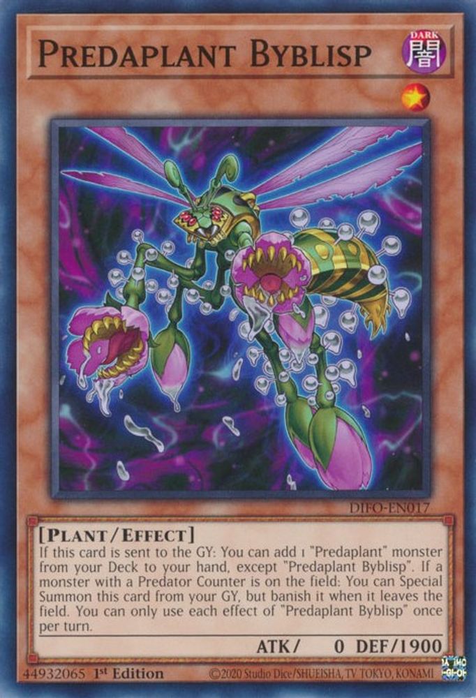 Predaplant Byblisp, 1st-edition, front