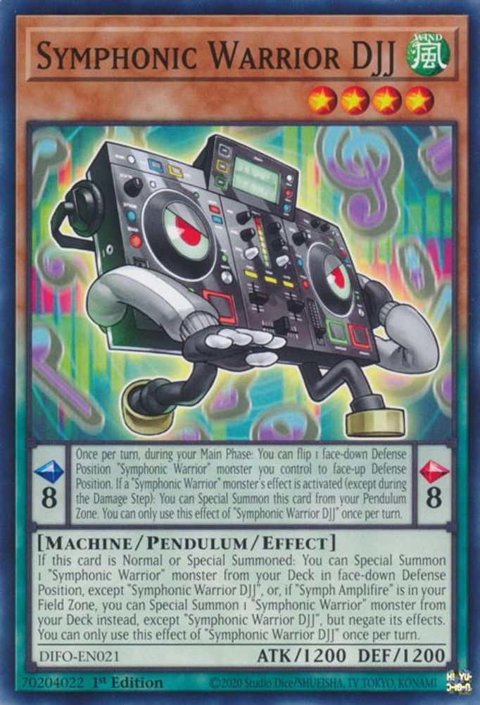 Symphonic Warrior DJJ, 1st-edition, front