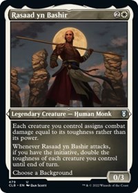 Rasaad yn Bashir (Foil Etched), Commander Legends: Battle for Baldur's Gate