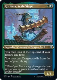 Korlessa, Scale Singer (Foil Etched), Commander Legends: Battle for Baldur's Gate